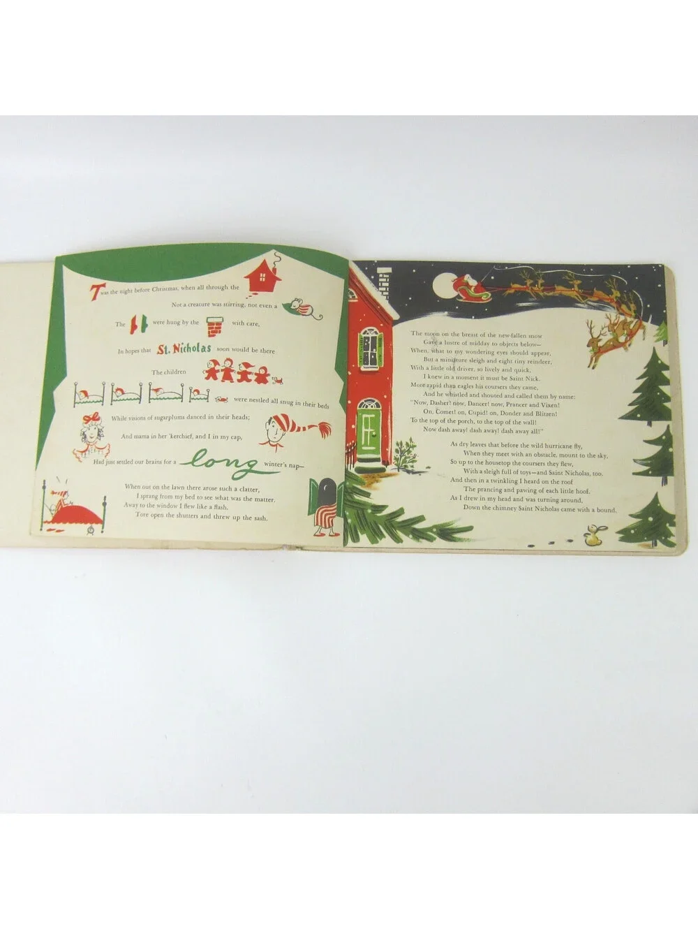 Vintage Christmas on Stage Pop Up Book Charlot Byi Children's Spiral Bound 1950